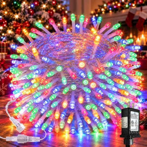Connectable 300LED 115Ft String Lights, Christmas Lights Indoor Outdoor