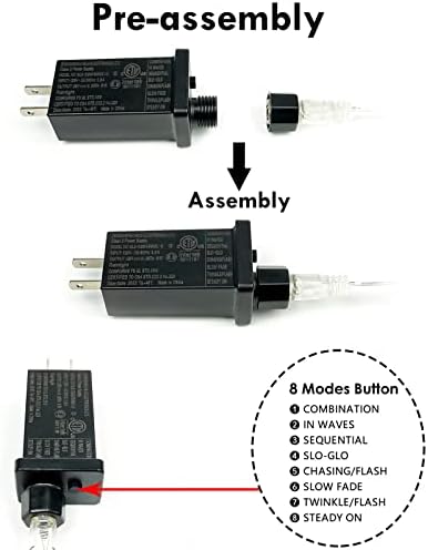 Connectable 300LED 115Ft String Lights, Christmas Lights Indoor Outdoor, alternate view 2