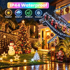 Connectable 300LED String Lights, Christmas Lights Cool White to Multicolor, alternate view 4