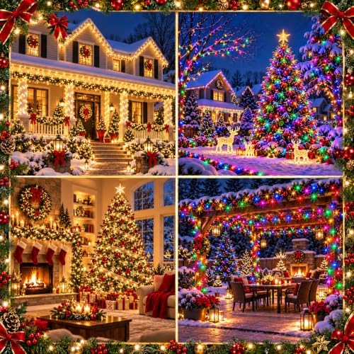 Connectable 300LED String Lights, Christmas Lights Warm White to Multicolor, alternate view 7