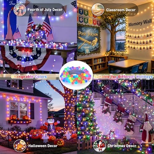 Connectable 33ft 100 LED Color Changing String Lights for Bedroom, alternate view 2