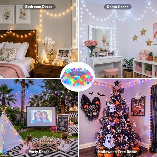 Connectable 33ft 100 LED Color Changing String Lights for Bedroom, alternate view 3