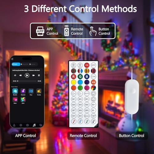 Connectable 33ft 100 LED Color Changing String Lights for Bedroom, alternate view 7