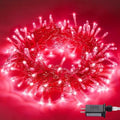 Connectable 33ft 100 LED Red Halloween String Lights Clear Wire