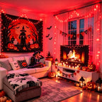 Connectable 33ft 100 LED Red Halloween String Lights Clear Wire, alternate view 3