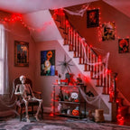 Connectable 33ft 100 LED Red Halloween String Lights Clear Wire, alternate view 4