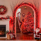 Connectable 33ft 100 LED Red Halloween String Lights Clear Wire, alternate view 6