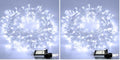 Connectable 8 Modes 100 LED White Christmas Lights Clear Wire (Pack of 2)