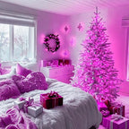 Connectable 8 Modes 33ft 100 LED Pink Christmas Lights, alternate view 2