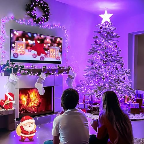Connectable 91.5ft 250 LED Purple Halloween String Lights Indoor, alternate view 4