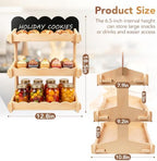 Cookie Display Stand, 3 Tier Wooden Stand for Cupcake, Pastries, Snacks in Nature Wood, alternate view 3
