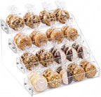 Cookie Display Stand, 4-Tier Acrylic Cookie Display for Vendors & Bakery, Clear Cookie Stand for Party