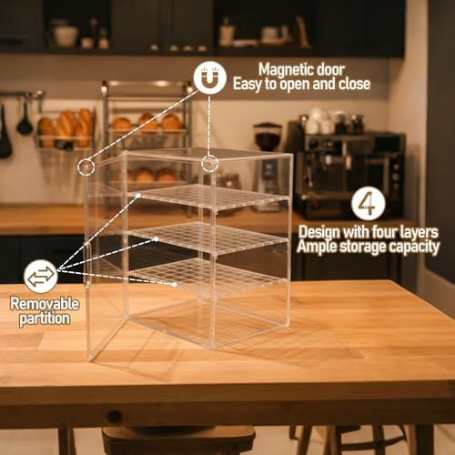 Cookie Display Stand, 4 Tier Acrylic Cookie Stand for Bakers & Vendors, Market Booths, Craft Fairs and Events, alternate view