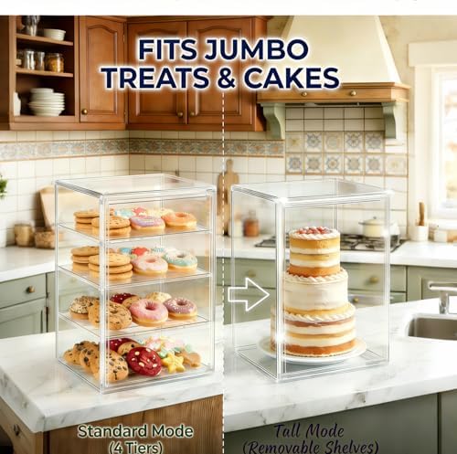 Cookie Display Stand, 4 Tier Acrylic Cookie Stand for Bakers & Vendors, Market Booths, Craft Fairs and Events, alternate view