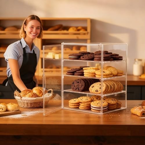 Cookie Display Stand, 4 Tier Acrylic Cookie Stand for Bakers & Vendors, Market Booths, Craft Fairs and Events, alternate view