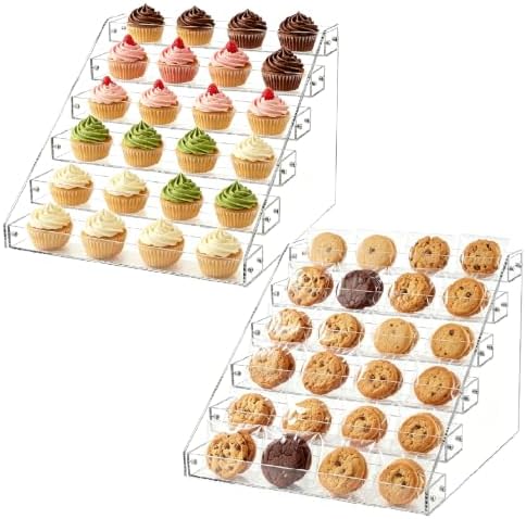 Cookie Display Stand Acrylic Tiered Dessert Stand,2 Pack 5 Tier in 5 Tier