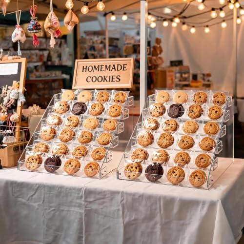 Cookie Display Stand Acrylic Tiered Dessert Stand,2 Pack 6 Tier in 6 Tier, alternate view 2