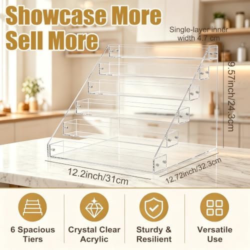 Cookie Display Stand Acrylic Tiered Dessert Stand,2 Pack 6 Tier in 6 Tier, alternate view 3