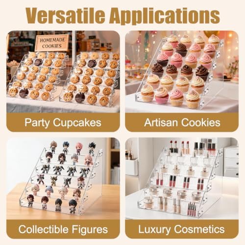 Cookie Display Stand Acrylic Tiered Dessert Stand,2 Pack 6 Tier in 6 Tier, alternate view 6