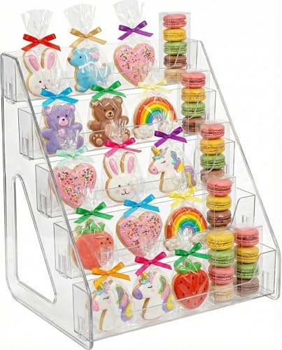 Cookie Display Stand for Bakers, Vendors, Market Booth, Craft Fair, Events | Acrylic Pastry Display Case for