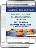 Cooling and Baking Rack Set - Cooling Racks -11.5'' x16.5'' in 11.5" x 16.5" 2-Pack in Silver