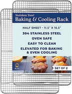 Cooling and Baking Rack Set - Cooling Racks -11.5'' x16.5'' in 11.5" x 16.5" 2-Pack in Silver