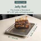 Cooling & Baking Rack Set - Sheet Pan - 10'' x 14.7" in 10.0" x 14.75" 2-Pack in Silver, alternate view 2