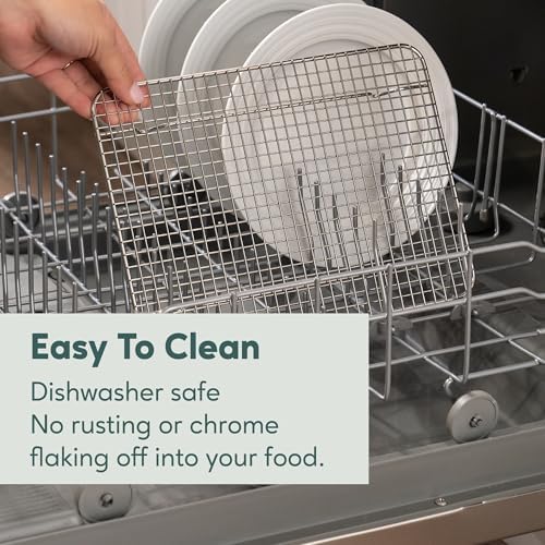 Cooling & Baking Rack Set - Sheet Pan - 10'' x 14.7" in 10.0" x 14.75" 2-Pack in Silver, alternate view 5