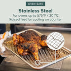 Cooling & Baking Rack Set - Sheet Pan - 10'' x 14.7" in 10.0" x 14.75" 2-Pack in Silver, alternate view 6