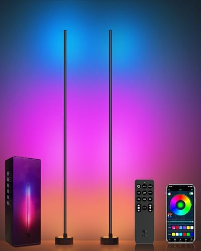 Corner Floor Lamp LED, 2-Pack Smart Corner Lamp for Living Room