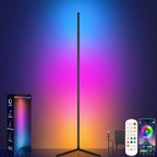 Corner Floor Lamp, RGB LED Corner Lamp with Music Sync, Smart App and Remote Control Color Changing Ambience
