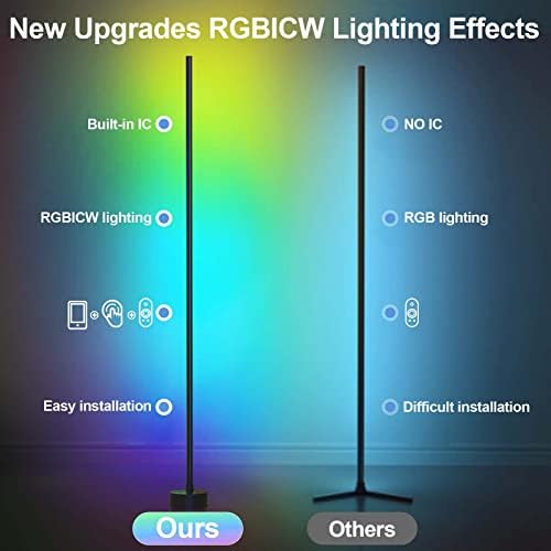 Corner Floor Lamp - Smart RGB LED Corner Lamp with App and Remote Control, 16 Million Colors & 68+ Scene, Music, alternate