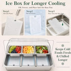 Countertop Food Display Container, 304 Stainless Steel, Roll Top Cover in Silver, alternate view 5