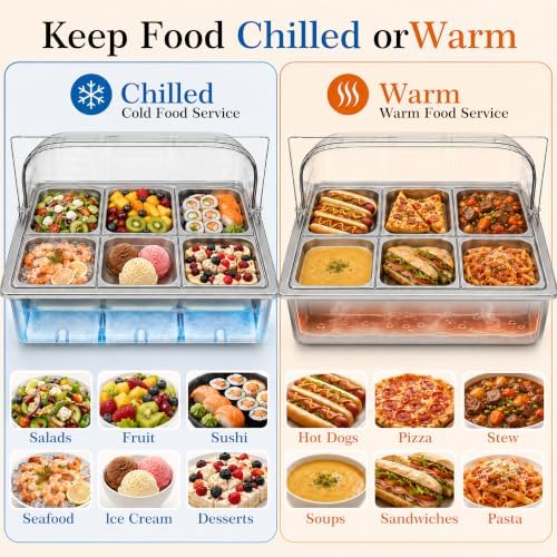 Countertop Food Display Container, 304 Stainless Steel, Roll Top Cover in Silver, alternate view 7