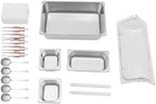 Countertop Food Display Container 5 Pans with 3 Ice Packs Cold Food Serving Tray Buffet Condiment Dispenser, alternate view 7