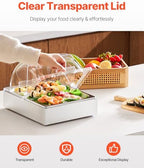 Countertop Food Serving Display Container, 1 x 1/2 Pan Stainless Steel Food Serving Tray, Buffet Condiment, alternate view 5