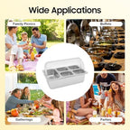 Countertop Food Serving Display Container, 5 Pan Stainless Steel Food Serving Container Ice Cooled Food Display, alternate