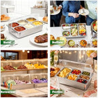 Countertop Food Serving Display Container, Cold Food Buffet Server, Salad Bar Buffet Station for Home & Cold, alternate view