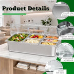 Countertop Food Serving Display Container, Cold Food Buffet Server, Salad Bar Buffet Station for Home & Cold, alternate view