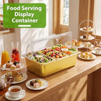 Countertop Food Serving Display Container, Gold, 21 x 13 x 13'' in Gold, alternate view 6