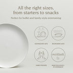 Coupe Stoneware Serving Platter - Elegant 1-Piece Round Serving Platter to Complete Your Kitchen Set - 13.1" x, alternate