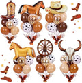 Cowboy Party Balloons Stand Kit 6 Sets, Brown in 6 Count (Pack of 1) in Brown
