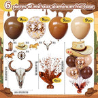 Cowboy Party Balloons Stand Kit 6 Sets, Brown in 6 Count (Pack of 1) in Brown, alternate view 3