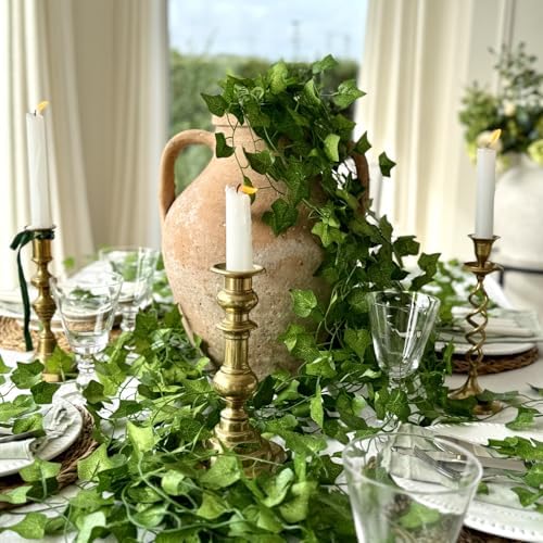 CQURE24 Pack 168Ft Artificial Ivy Fake Vines, Ivy Garland Greenery Garland Fake Hanging Plants Vines Aesthetic, alternate