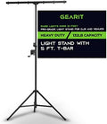 Crank Up Light Stand DJ Stage Lighting Stand with 5 Ft T-Bar Tripod