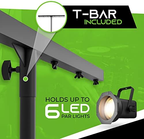 Crank Up Light Stand DJ Stage Lighting Stand with 5 Ft T-Bar Tripod, alternate view 2