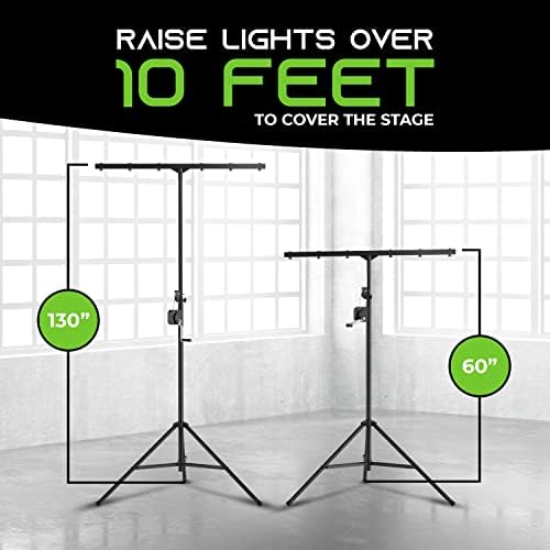 Crank Up Light Stand DJ Stage Lighting Stand with 5 Ft T-Bar Tripod, alternate view 6