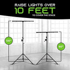 Crank Up Light Stand DJ Stage Lighting Stand with 5 Ft T-Bar Tripod, alternate view 6