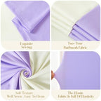 Cream and Purple Arch Backdrop Cover 7.2FT 6FT Wedding Arch Covers Set of 2 Arches Covers Stretchy Backdrop, alternate view 6