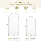 Cream and Purple Arch Backdrop Cover 7.2FT 6FT Wedding Arch Covers Set of 2 Arches Covers Stretchy Backdrop, alternate view 7